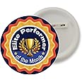 D2C Badges of Elite performer of the Month Round Shape Badge For Students Colleges classes Office Small Business entrepreneur batches for Bags, Backpack, Size-58mm Multicolor Pack of 5
