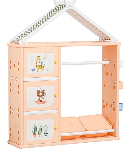 Armadio Modulare Bambini RELAX4LIFE - 12 Cubi, 110x37x145 Cm, Plastica E Metallo - Foto 10