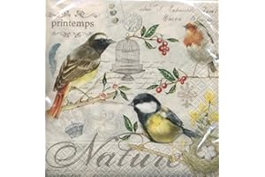 Crafty Things 4 x Paper Napkins - The Birds - Ideal for Decoupage/Napkin Art