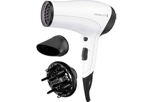 Remington hårfön, 2000W, kompakt design, 3 värme och 2 hastighetsinställningar samt eco-inställning, kalluftsfunktion, stylin