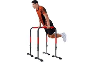 Sportsroyals Dip Bars, Adjustable Dip Stand Station for Home, Calisthenics, Exercise. Portable Parallel Bar with Stable and Sturdy Thickened Steel-(300/400/1200LBS) Loading Capacity