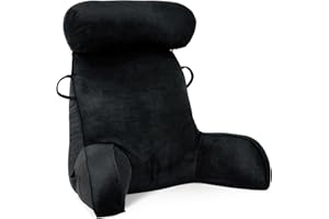 MINGPINHUIUS Cojín de lectura XL para cama y sofá con cojín cervical extraíble, cojín lumbar ideal para adultos con espuma viscoelástica para leer, trabajar, jugar, ver la televisión, relajarse