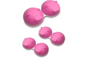 SPORTS WORLD VISION 3 PCs Kontaktlinsenbehälter Pink Bear-Reihe | Niedliches Linsenbehälter-Etui Tiermotiv | Leichtes, tragbares & unverwechselbares Design | Aufbewahrungs/Einweichbox Kontaktlinsen