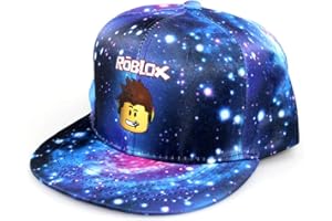 MAJEQZGY Roblox Cartoon Printing Baseball Kappe für Jungen und Mädchen Verstellbare Kindermütze Flache Krempe Sonnenhut für Kinder Baseballkappe