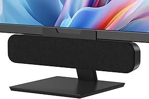 ZETIY Enceinte PC, USB Haut-Parleur PC pour Moniteur, Mini Barre de Son avec Clipser pour Ordinateur Portable, Ordinateur de Bureau, Téléphone, Tablette - Plug & Play （Noir）