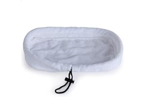 Behavetw Lot de 5pcs tampons de rechange universels lavables en microfibre pour balai à vapeur, 27 x 16 cm (blanc)