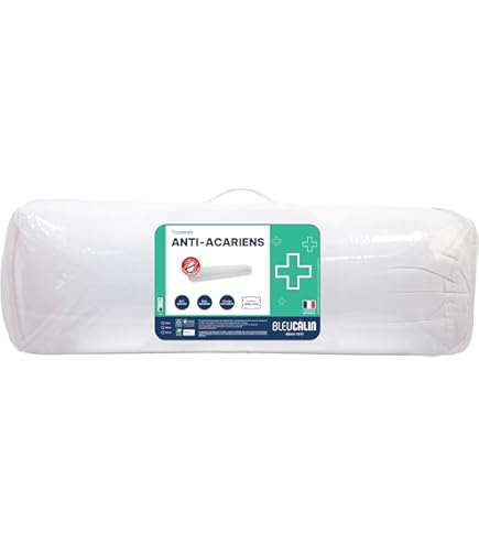 Oreiller anti-acariens GREENCARE – Coton & fibre creuse siliconée – Fabrication française