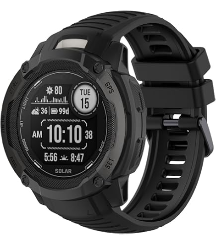 OVERSTEP Silikon-Armband Für Garmin Instinct 2X – Ersatzarmband Sport, Wasserfest, Mit Wechselwerkzeug, Verschiedene Farben