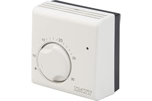 POLY POOL | PP1461 Termostato Ambientale Elettromeccanico 230V - Campo Regolazione +5°C/+30°C - da Parete Funzione Antigelo e Segnale Luminoso per Caldaia