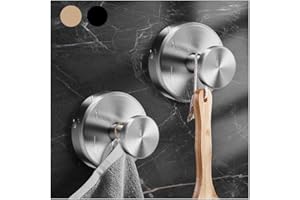 vidonio 2024 New Suction Cup Hooks for Shower,Luxe Hold No-Drill Stainless Waterproof Suction Cup Hooks for Hanging up to 15lbs,Shower Hook for Bathroom,Mounting on Glass Doors-Silver,2PCS