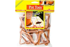 Bosmere, Bases para maceteros, elevadores de macetas para Interior y Exterior, evitan Las Manchas y la putrefacción en Madera, Cemento y baldosas, Terracota, 12 Unidades