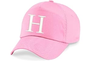 4sold Childrens Embroidery Cotton Summer Sun Hat Children School Kids Caps Hat Sport Alphabet A-Z Boy Girl Adjustable Baseball Cap Pink