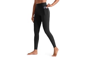 JOYSPELS Women's Gym Leggings with Pockets - High Waisted Tummy Control Full Length Yoga Pants & Capri Leggings for Workout, Running, Daily Leisure