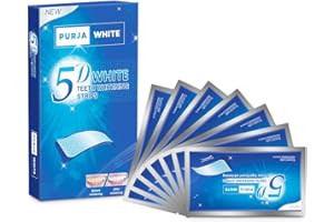 PURJA WHITE | 5D Diamond Painting Strip | Professional Teeth Whitening Strips 14 Treatments 28 Pcs| Enamel Safe Non-Sensitive Formula | Free Whitening Strips |