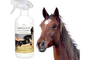 101 LOVE FOR PET Shampoo a Secco Naturale e Vegetale per Cavalli, 500ml - Senza Bisogno di Acqua o Risciacquo - per Un Lavaggio Rapido ed Efficace, Adatto a Tutti i Tipi di Manti, Linea 101