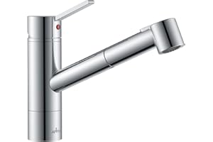 APPASO Kitchen Mixer Tap, Kitchen Taps with Pull Out Spray, Single Handle Mixer Tap Kitchen with High Spout 120° Swivel Kitchen Sink Tap Stream/Spray Mode Patent Protection (Chrome)