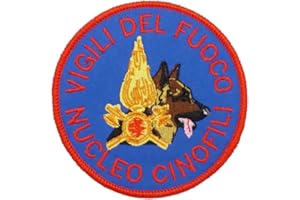 CR PATCH FACTORY 2 pezzi VIGILI DEL FUOCO Italia Militare Ricamato Patch Badge con Gancio e Loop Backing
