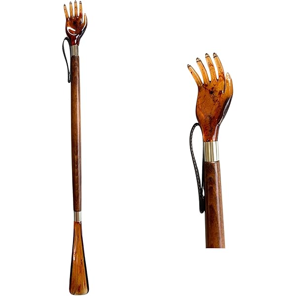Lange Schoenlepel Paardenkop Schoenlepel Metalen Schoenheffer Decoratieve Schoenhelper Met Beukenhouten Handvat Schoenaccessoires Voor Man Vrouw Ouderen(55cm-Bruin