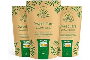 ‎WELZ CARE SweetCare statt Kristallzucker – Zuckerersatz – Vegan – mit Erythritol und Stevia – Made in EU - 3 x 1Kg