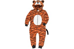 Animal Crazy Onesie Girls Boys Kids Childrens Fleece Onesies Jumpsuit Playsuit One Piece UK Seller