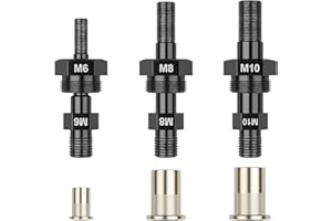 Beaspire 3 Tipi Originale Mandrini di Ricambio e Dadi Rivetti per Beaspire Kit Rivetto Dado Per Trapano Elettrico o Trapano Avvitatore a Batteria Professionale, Anti-ruggine (Inclusi M6, M8, M10)