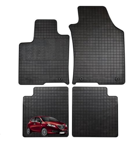 POP SET 4 Tappetini Auto In Gomma TPE Universali - Compatibili Con PEUGEOT 107 - Antiscivolo, Impermeabili, Lavabili