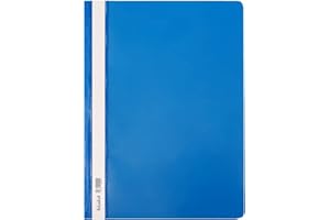 OFFICE CENTRE 20 x Blue Clear Cover A4 Presentation Project Folders Hard Document File Organiser Holder Case 2 Prong Display