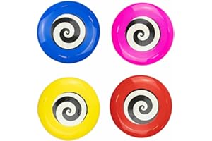 ANAMZ Flying Disc Dog Toy, Light Weight Flyer Dog Toys - Interactive Dog Toys for Play and Exercise, Non-Toxic Material Dog Frisbee for Small and Large Dogs 21.5cm Dia - (Pack of 1 Random Colour)
