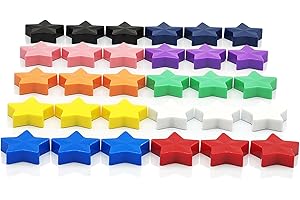 PYJLBX Imanes Potentes, Imanes Nevera Imanes Pizarra Magnetica, 30 Piezas 10 Colores Iman Estrella Imanes Pequeños, Calendario Nevera Iman Mini Magnets, para Pizarra Magnetica Nevera, Oficina, Escuela