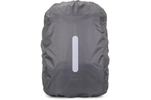 JTKREW 1 Fundas Impermeables para Mochila de 15 L a 25 L, Funda para Lluvia, Protector de Mochila con Tira Reflectante para Exteriores, Viajes, Senderismo,Ciclismo