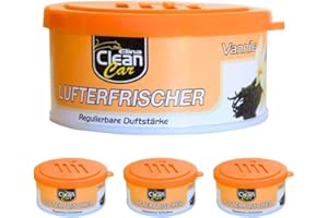 BELUIN Ambientador De Coche 4 latas Para Mantener Un Aroma Agradable - Neutralizador De Olores Para Coches Y Ambiente - Perfume Coche Con Diferentes Aromas Naturales (Vainilla)