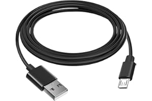 YCWWZZH 5ft Replacement Micro USB Fast Charger Charging Cable Cord for Corsair HS70, HS70 Pro K57 K63 K83, Corsair Void RGB Elite, Corsair Void Pro RGB Headphone, HyperX Cloud Flight Wireless Headset (Black)