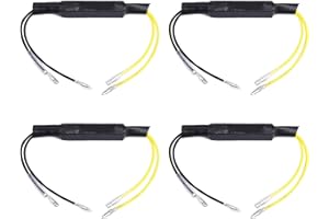 VEUWOLM 4 Pezzi DC 12V 21W LED Resistenza di Carico Moto Lampeggiante Resistore Adattatore Indicatore di Direzione Indicatore Decoder Adattatore Flash Fix Error per Moto, Scooter