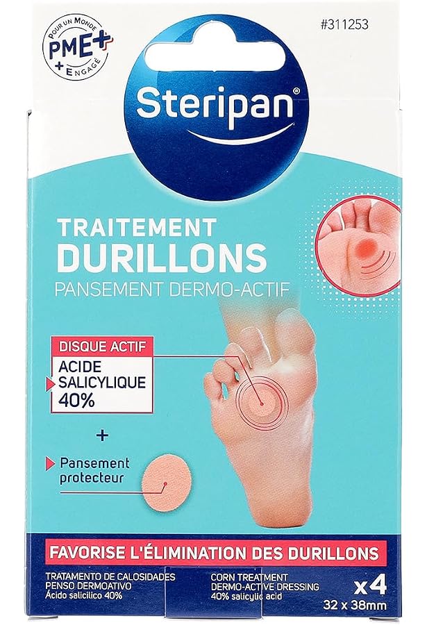 Protecteurs Mousse Steripan Pour Durillons - Lot De 4 - Adhésifs Confortables - Soulage La Pression Des Pieds