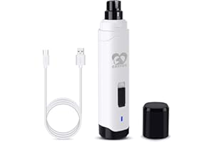 Casfuy - Lima per unghie elettrica, per cani e gatti di piccola taglia, professionale, a 2 velocità, ricaricabile