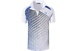 jeansian Men's Short Sleeve Polo T-Shirts Wicking Breathable Running Training Sports Tee Tops LSL195