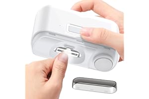 KQLHLHDYZ Coupe Ongles Électrique 2 en 1, Coupe Ongles & Lime Électrique, Coupe-ongles Automatique avec lumière LED avec 2 Vitesses, Rechargeable USB, Portable Lime a Ongle Pour Bébés, Adultes, Personnes Âgées