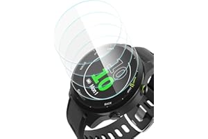 Yaekea 4 Pack Screen Protector for Garmin Forerunner 55 45 45S Smartwatch, Anti scratch, 9H Hardness Tempered Glass Screen Protective Film, Bubble Free