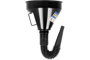 WOLFPACK LINEA PROFESIONAL Embudo Boca Ancha Ø 145 mm.con Prolongador Flexible y Filtro Metalico. Embudo gasoil, Embudo Gasolina, Embudo Combustible