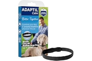 Adaptil Calm-On-The-Go Collar For Dogs Medium / Large, Adaptil Calming Dog Collar Helps Reduce Dog Anxiety With Natural Pheromones, Dog Calm Collar Helps To Reduce Stress And Behavioural Issues
