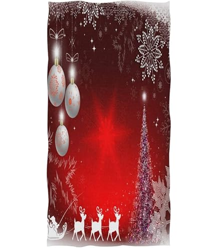 Schneemann & Weihnachtsbaum Handtuch Aus Mikrofaser – Saugstark, Weich, Vielseitig Für Bad, Strand, Fitness & Spa