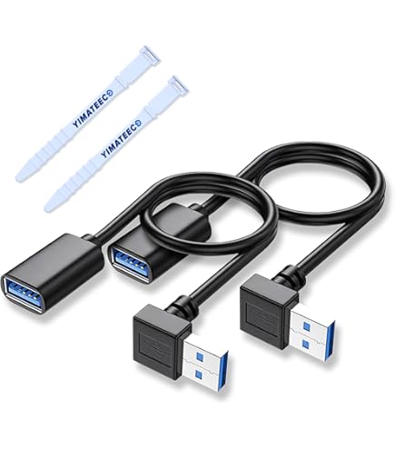 BestPlug Rallonge De Câble USB A 2.0 15 Cm Adaptateur Adaptateur Coudé Raccord A Connecteur Coudé Mâle Avec Angle De 90 ° 90 ° Mâle Vers A Femelle