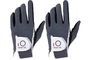FINGER TEN Guanto da Golf per Uomo Mano sinistra 2 Pezzi o Mano Destra 2 Pezzi Bagnato Pioggia Giorni all weather Guanti da Golf