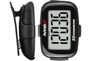 AVTREK Compteur de Pas 3D précis pour la Marche écran géant podomètre numérique pour la Course avec Affichage du Temps et rétroéclairage LED