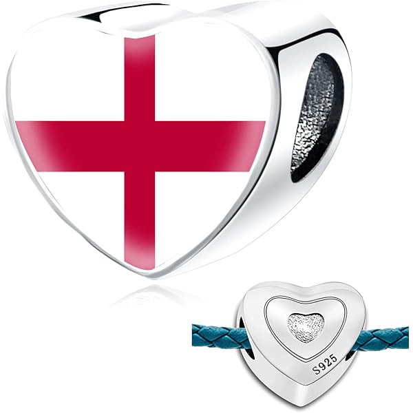 Malta Maltese Flag Heart Bead Charm – Jewelry Making Bracelet Charms For Women & Girls