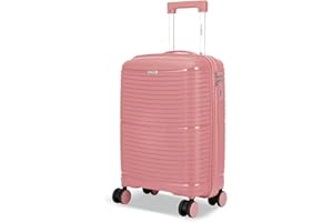 FLYMAX Cabin Case 55cm Ryanair 4 Wheel Cabin Suitcase Carry on Hard Shell Hand Luggage Approved for EasyJet, Jet 2 + More + 3 Digit Lock + Telescopic Handle Fits 10kg - 35 Litre Capacity