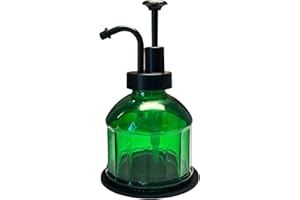 Birugen Vintage Soap Dispenser for Bathroom,Glass Kitchen Soap Dispenser with Pump,Farmhouse Antique,Cute Rustic Decor(Green)