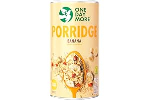ONEDAYMORE Bouillie d'avoine sans sucre 450g Musli Porridge avec bananes, Vegan, Beaucoup de fruits Sans sucre ajouté Flocons d'avoine Petit déjeuner 100% Naturel Bouillie d'avoine avec bananes 450g