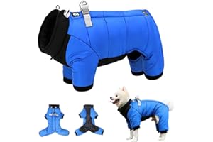 MUJGAN Dog Coats Waterproof (Blue, M) - Dog Raincoats, Keeps Your Pet Dry and Comfortable, Ideal for Small Dogs, Dachshunds, and Puppies