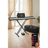 Midex PLX-100BK-ST Taşınabilir Dijital Piyano Tuş Hassasiyetli 88 Tuş Bluetooth Şarjlı (STAND Sustain Kulaklık &Ccedil;anta Metod)